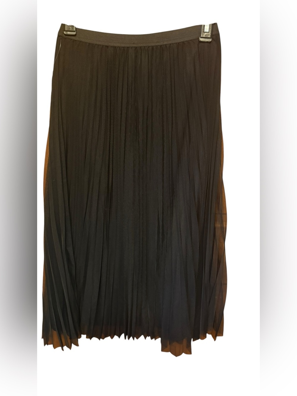 Sanctuary Black Pleated Mesh Tulle Midi Skirt XS NWT Sheer Flowy Party - Picture 5 of 7
